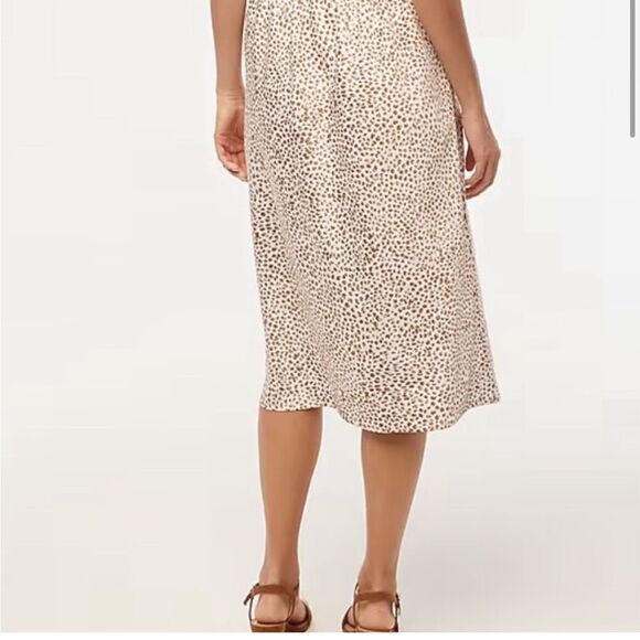 J. Crew Printed Slip Skirt Size Petite Large Cheetah Leopard NWT $98 retail - Picture 2 of 11
